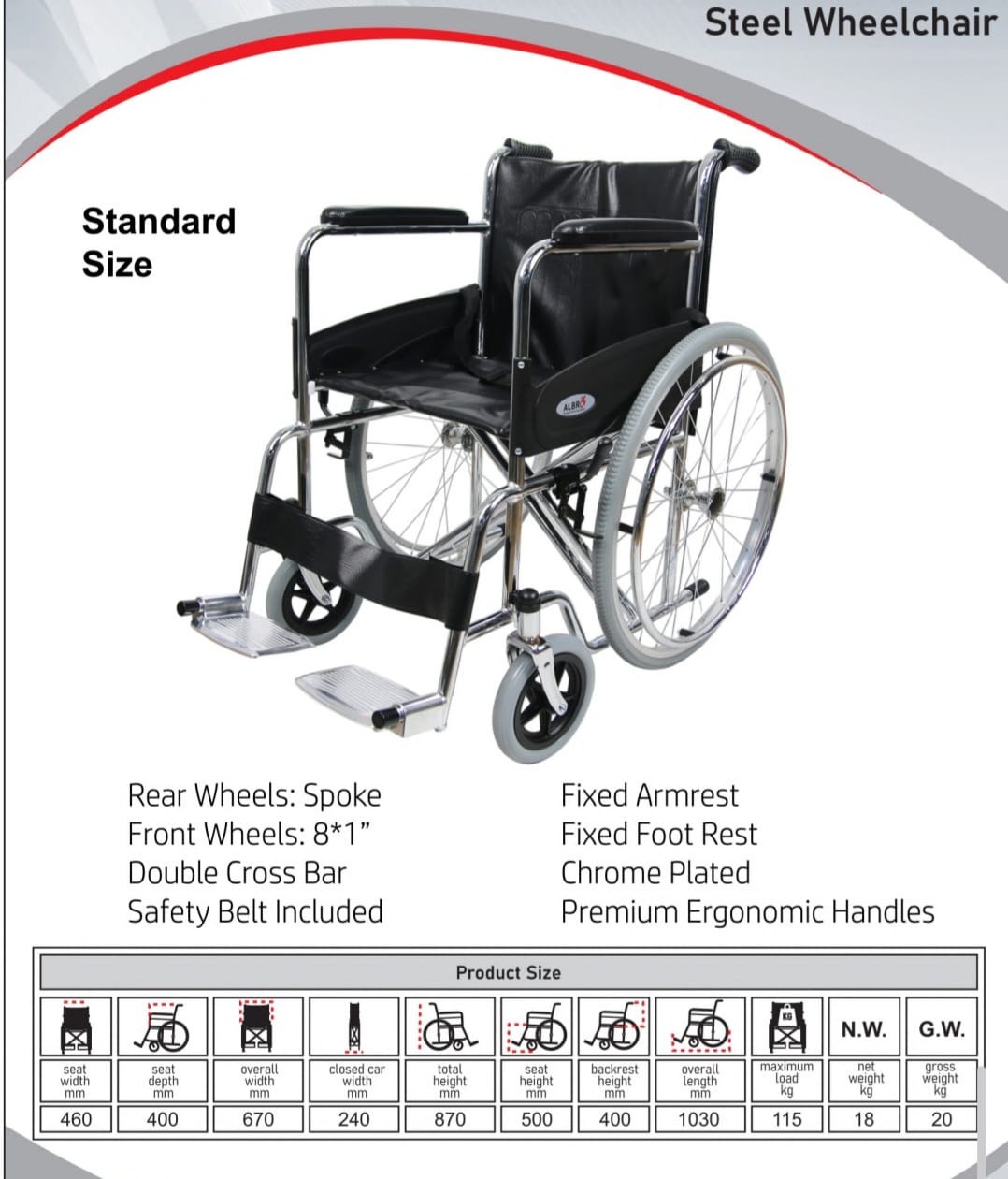 Wheelchair Stand-Up 120 kg
