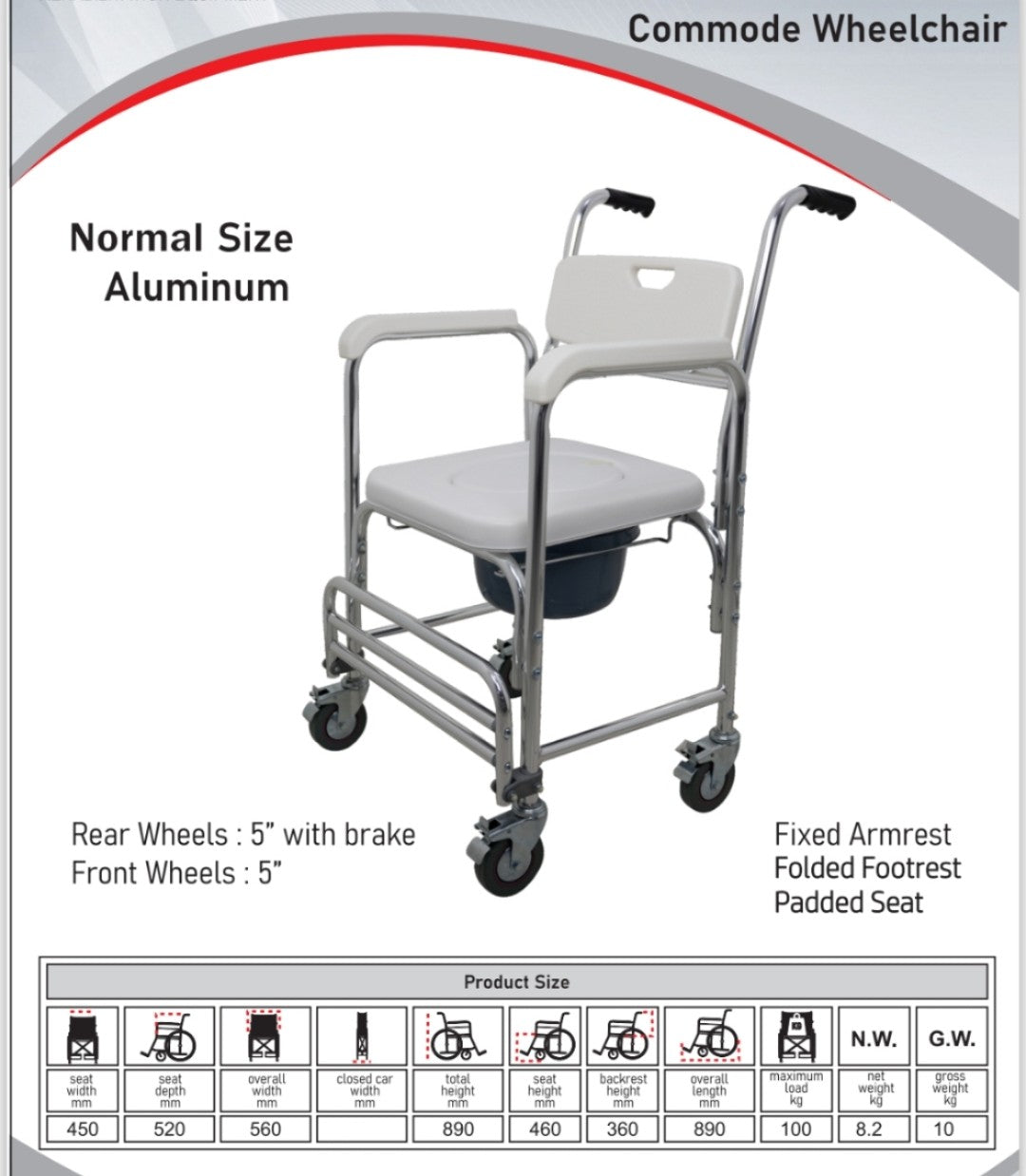 Commode chair & douch