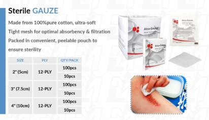 gauze 4*4 steriel ( 100 )