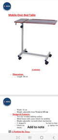 tabel bed medical